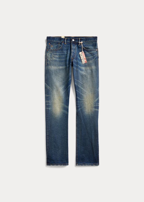 Men's Ralph Lauren Low Straight Selvedge Jeans | 149076VCY